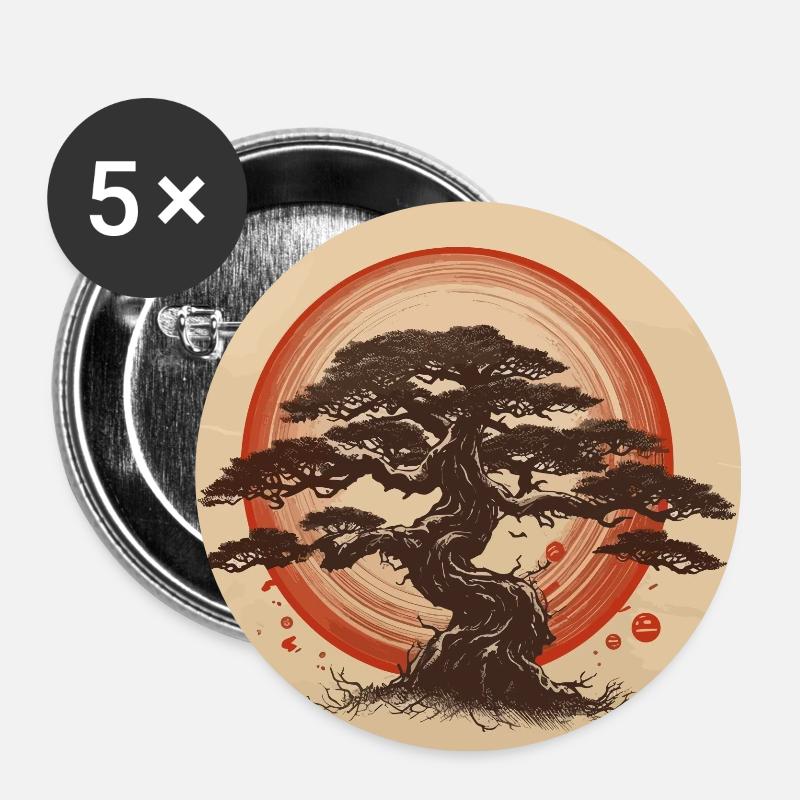 Bonsai Enso Japan - Buttons small 1''/25 mm (5-pack) - white