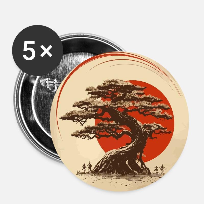 Bonsai Enso Japan - Buttons small 1''/25 mm (5-pack) - white