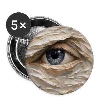 Eye Painting - Buttons small 1''/25 mm (5-pack) - white - Front