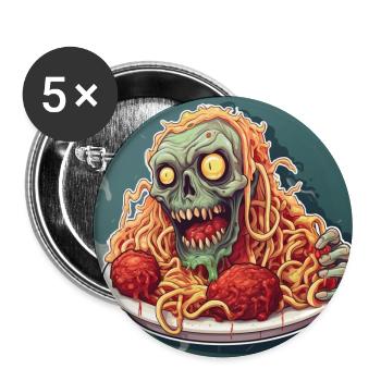 Eine Creepy Pasta mit Zombie an Halloween - Buttons klein 25 mm (5er Pack) - Weiß - Vorne