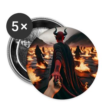 Folge mir in den Abgrund - Infernal Devil's Pact #13 - Buttons klein 25 mm (5er Pack) - Weiß - Vorne