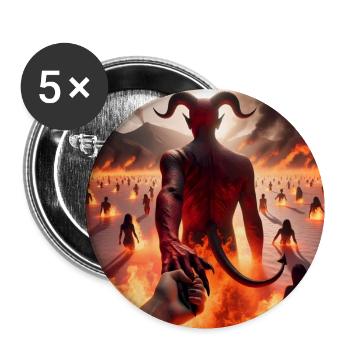 Folge mir in den Abgrund - Infernal Devil's Pact #10 - Buttons klein 25 mm (5er Pack) - Weiß - Vorne