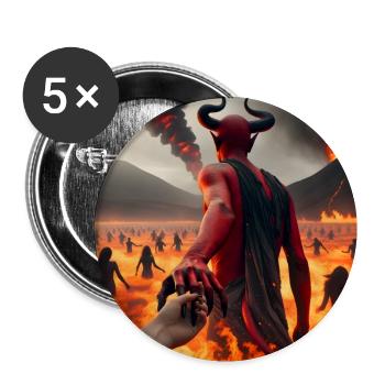 Folge mir in den Abgrund - Infernal Devil's Pact #15 - Buttons klein 25 mm (5er Pack) - Weiß - Vorne