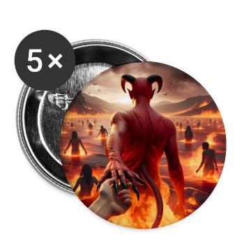 Folge mir in den Abgrund - Infernal Devil's Pact #18 - Buttons klein 25 mm (5er Pack) - Weiß - Vorne