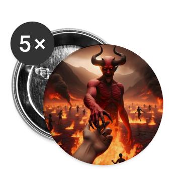 Folgt mir in den Abgrund - Infernal Devil's Pact #17 - Buttons klein 25 mm (5er Pack) - Weiß - Vorne