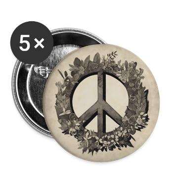 Globale Harmonie - Buttons klein 25 mm (5er Pack) - Weiß - Vorne