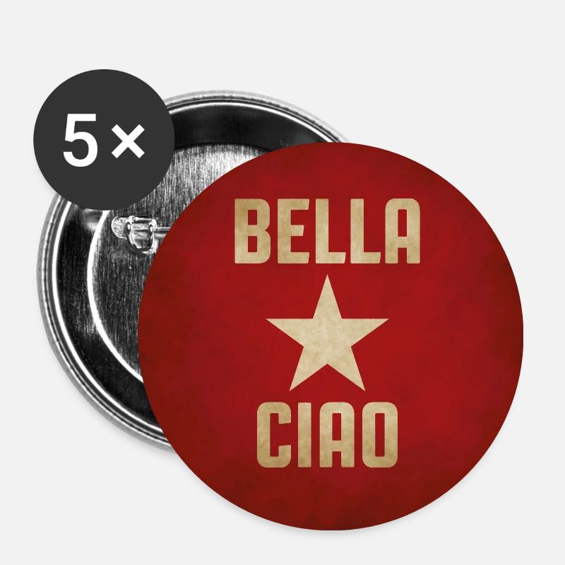 Partisan Singing - Buttons small 1''/25 mm (5-pack) - white