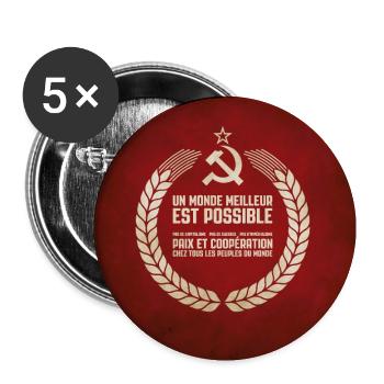 Eine bessere Welt - Buttons klein 25 mm (5er Pack) - Weiß - Vorne