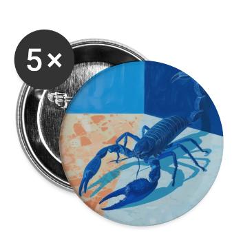 scorpion, bunt, tier, geschenk, geschenkidee - Buttons klein 25 mm (5er Pack) - Weiß - Vorne
