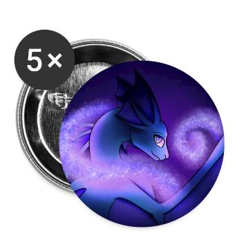 Stardust Dragon - Buttons small 1''/25 mm (5-pack) - white - Front