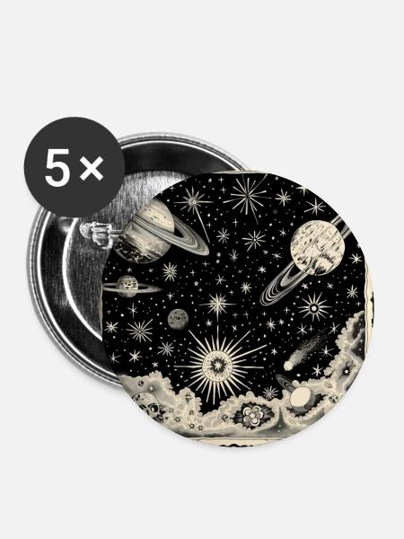 Kosmische Sterblichkeit - Buttons klein 25 mm (5er Pack) - Weiß