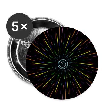 Arc-en-ciel abstrait étoile - Lot de 5 petits badges (25 mm) - blanc - Devant