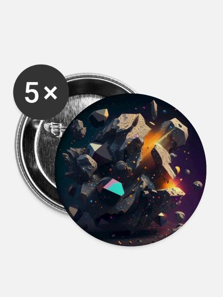 Kosmischer Ausbruch - Buttons klein 25 mm (5er Pack) - Weiß