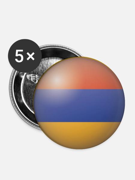 Armenien Emblem - Buttons klein 25 mm (5er Pack) - Weiß