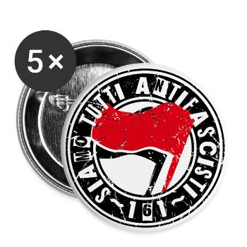 Siamo Tutti Antifascisti 161 Antifa - Buttons klein 25 mm (5er Pack) - Weiß - Vorne