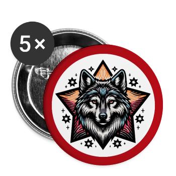 Découvrez la nature sauvage et ressentez la liberté - Lot de 5 petits badges (25 mm) - blanc - Devant