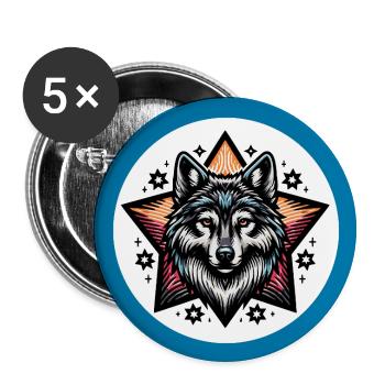 Découvrez la nature sauvage et ressentez la liberté - Lot de 5 petits badges (25 mm) - blanc - Devant