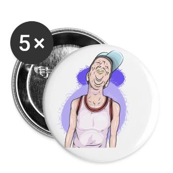 Cooles Kind - Buttons klein 25 mm (5er Pack) - Weiß - Vorne