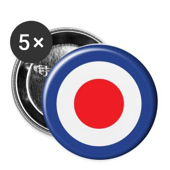 Target - Buttons small 1''/25 mm (5-pack) - white - Front