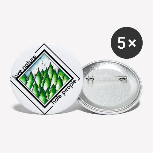 Love Nature - Buttons klein 25 mm (5er Pack)
