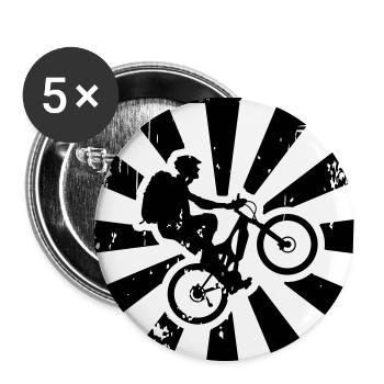 Bike - Buttons klein 25 mm (5er Pack) - Weiß - Vorne