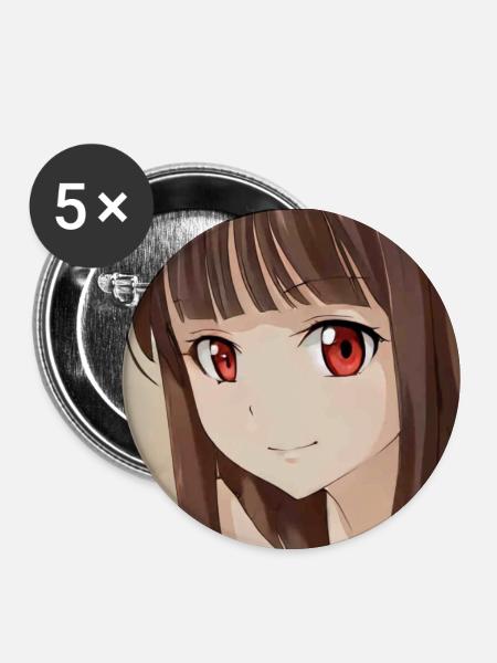 Waifu # 27 - Buttons klein 25 mm (5er Pack) - Weiß
