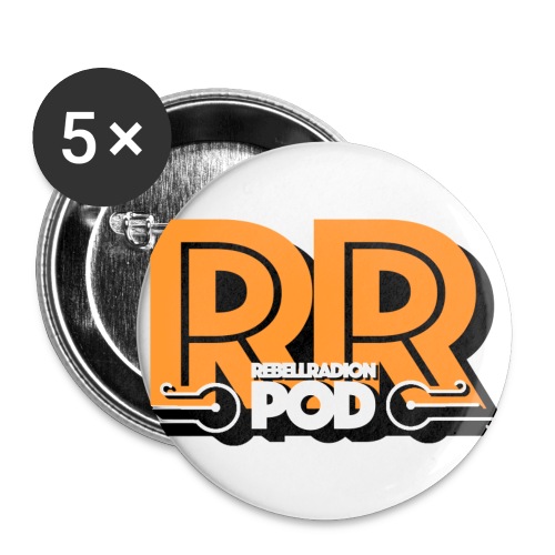 Rebellradion Icon - Små knappar 25 mm (5-pack)