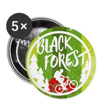 Black Forest - Buttons klein 25 mm (5er Pack) - Weiß - Vorne
