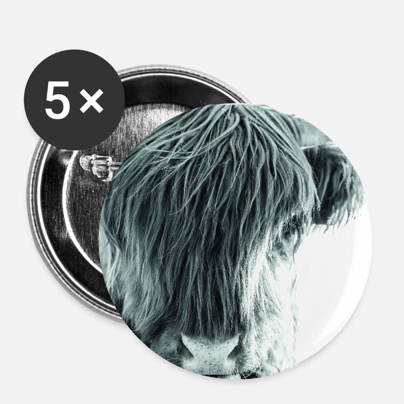Fluffy You - Buttons klein 25 mm (5er Pack) - Weiß
