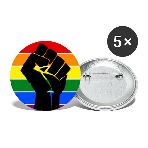 black power rainbow lgbt pride black lives matter - Buttons small 1''/25 mm (5-pack)