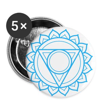 Vishuddha - Buttons klein 25 mm (5er Pack) - Weiß - Vorne