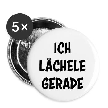 Ich lächele gerade - Buttons klein 25 mm (5er Pack) - Weiß - Vorne
