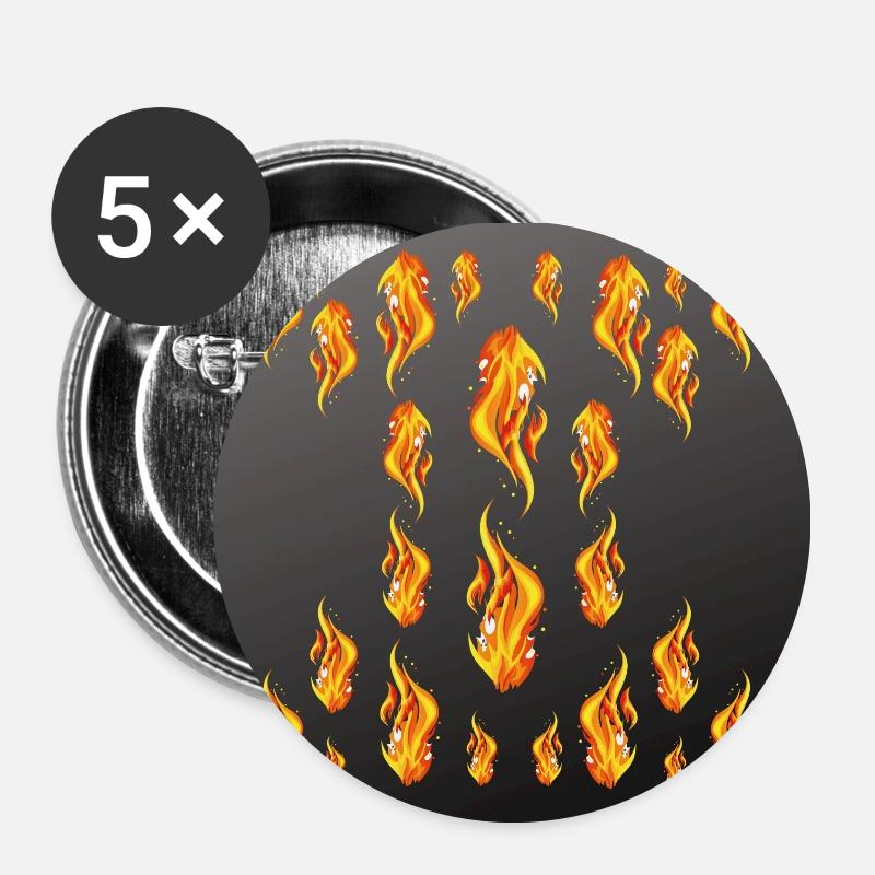 Multi-flame from top to bottom - Buttons small 1''/25 mm (5-pack) - white