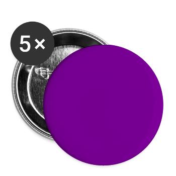 Hintergund lila personalisierbar - Buttons klein 25 mm (5er Pack) - Weiß - Vorne