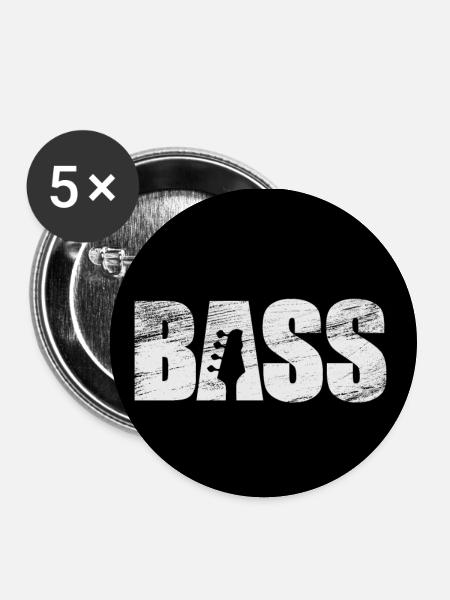 Bass - Buttons klein 25 mm (5er Pack) - Weiß