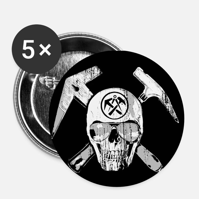 Roofer Craftsmanship - Buttons small 1''/25 mm (5-pack) - white