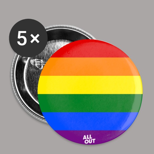 Pride Flag - Lot de 5 petits badges (25 mm)