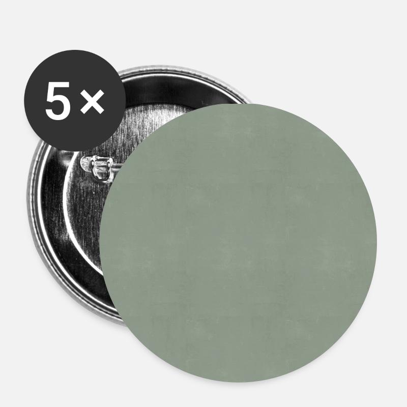 Sauge légèrement texturée - Lot de 5 petits badges (25 mm) - blanc