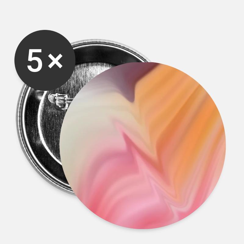 Bunte Steigung 16 - Buttons klein 25 mm (5er Pack) - Weiß