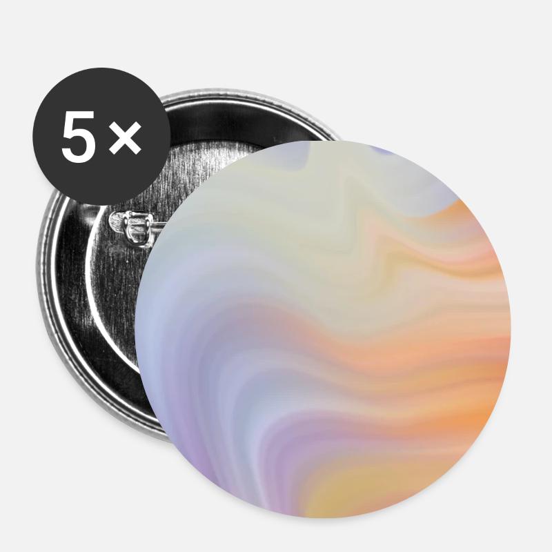 Bunter Farbverlauf 9 - Buttons klein 25 mm (5er Pack) - Weiß