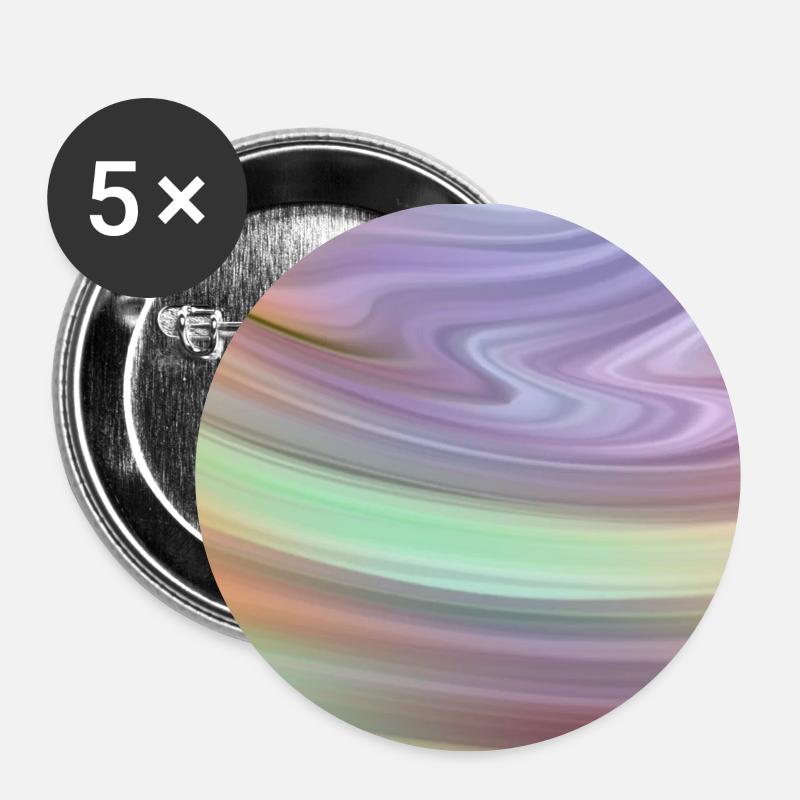 Bunter Farbverlauf 12 - Buttons klein 25 mm (5er Pack) - Weiß