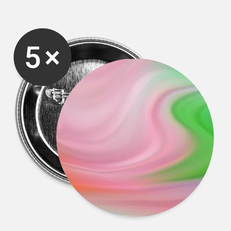 Dégradé coloré 4 - Lot de 5 petits badges (25 mm) - blanc