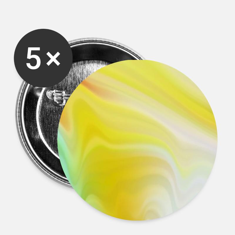 Farblicher Farbverlauf 1 - Buttons klein 25 mm (5er Pack) - Weiß
