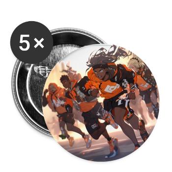 Endspurt! - Buttons klein 25 mm (5er Pack) - Weiß - Vorne