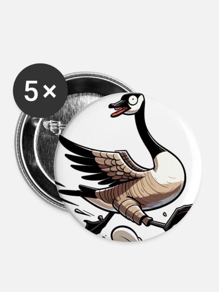 Lustiges kanadisches Gans-Meme - Buttons klein 25 mm (5er Pack) - Weiß