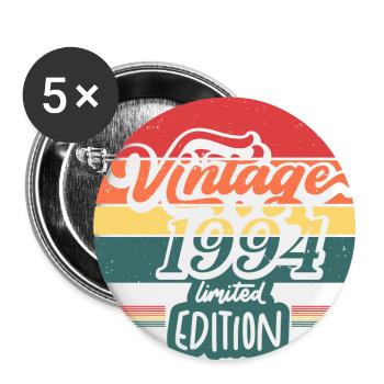 Vintage 1994 Limited edition - Lot de 5 petits badges (25 mm) - blanc - Devant