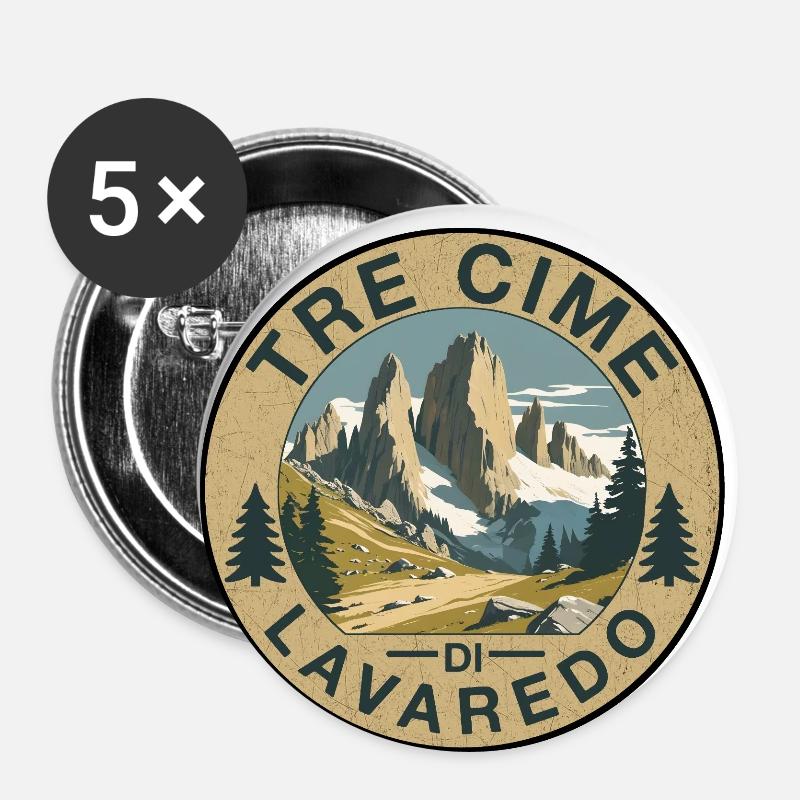 Tri Cime round - Buttons small 1''/25 mm (5-pack) - white