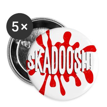 Panda Power Kung Fu Comic Phrase Skadoosh 3 - Buttons klein 25 mm (5er Pack) - Weiß - Vorne