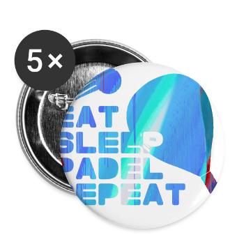 Padel Tennis, Tennis, Graffiti, bunt - Buttons klein 25 mm (5er Pack) - Weiß - Vorne