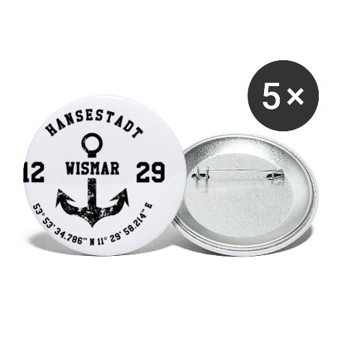 Hansestadt Wismar - Buttons klein 25 mm (5er Pack)